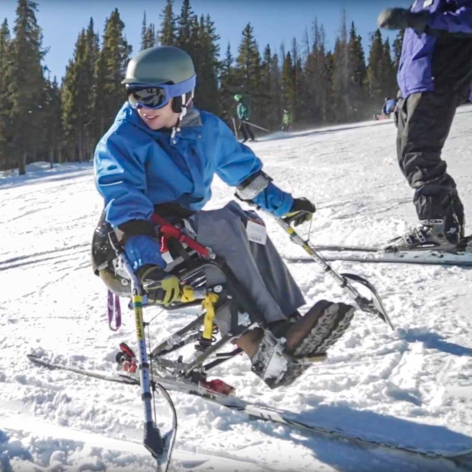 adaptive ski participant