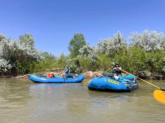 BOEC rafts on the San Juan River