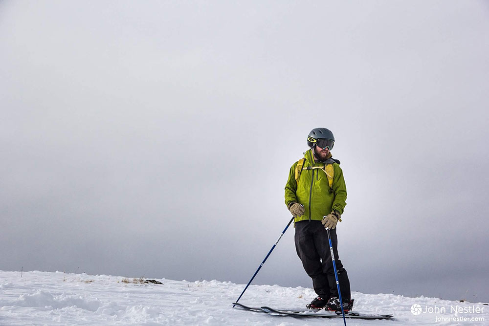BOEC Ski Program Manager, Kyle Calbat, finds his happy place