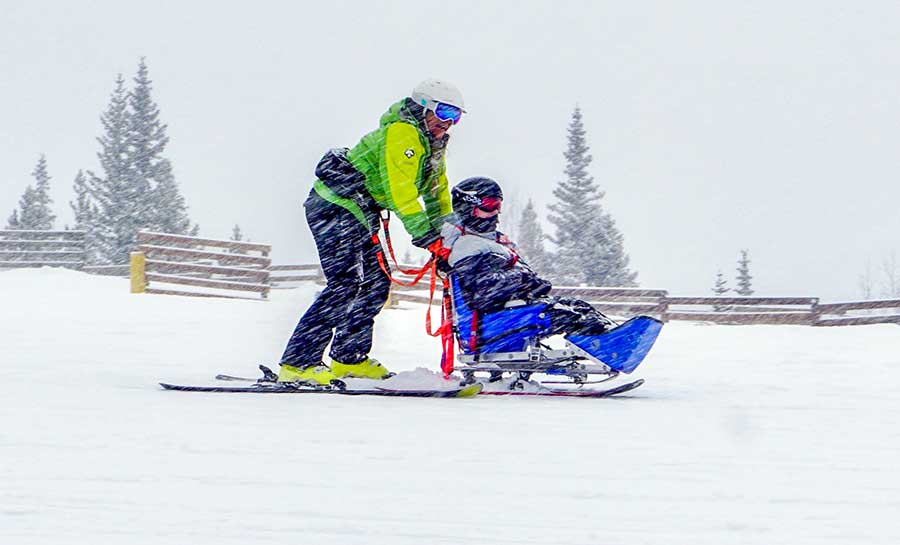 BOEC participant on a sit-ski