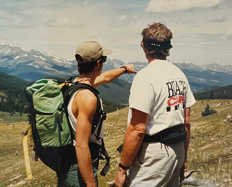 Earl shows his dad a newly discovered Breckenridge in 1993
