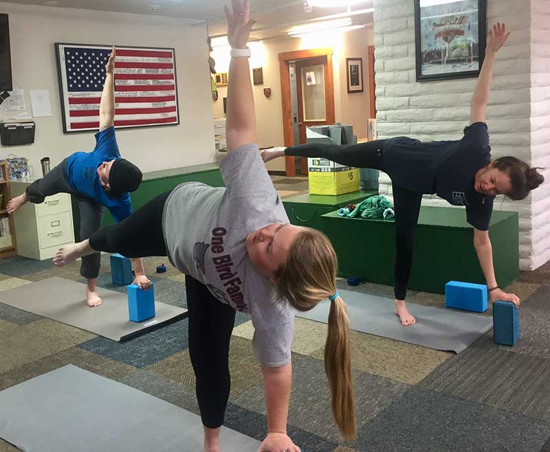 Jane Barber's yoga class