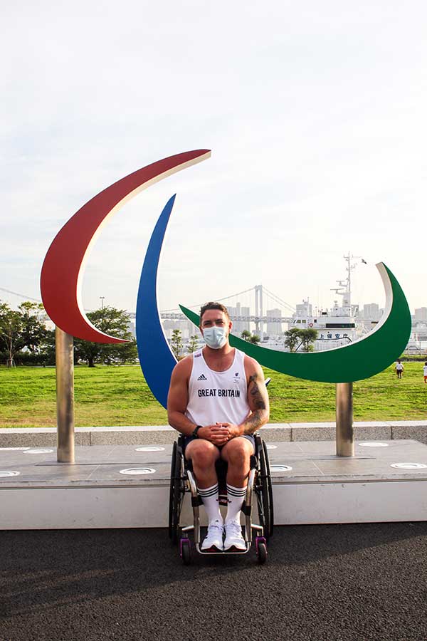 Ben Pritchard poses at the Paralympics