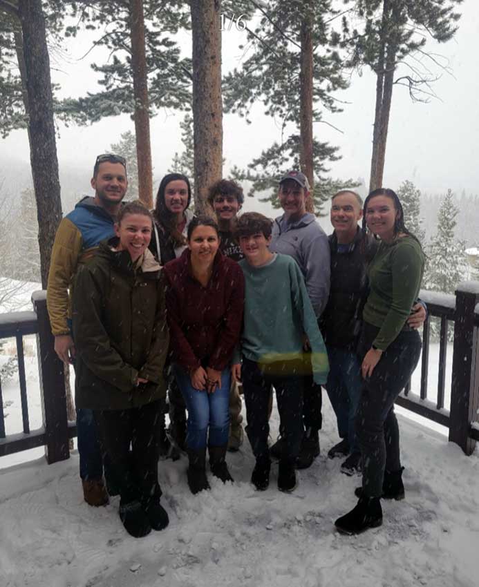 His extended family in Breckenridge