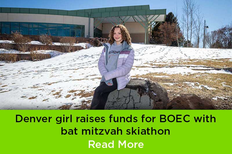 Tali Klein raises funds for BOEC with bat mitzvah skiathon