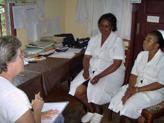 Bonnie working as an international public health advisor