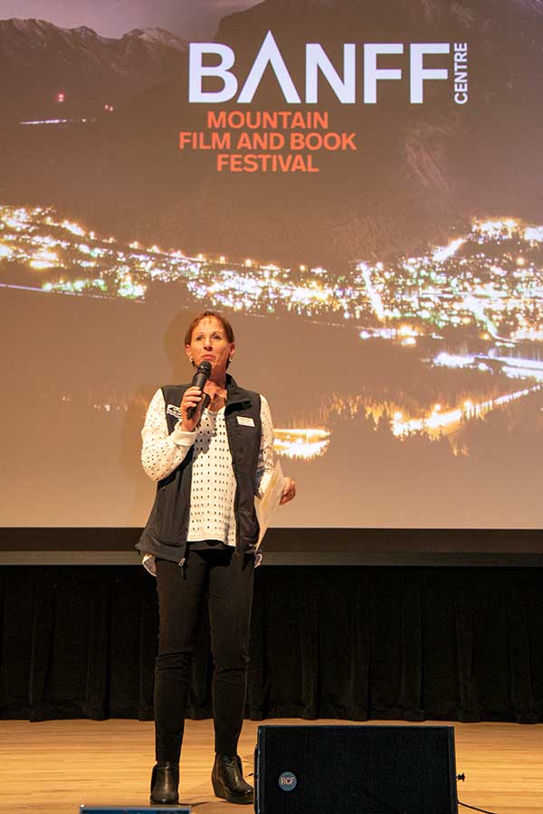 Sonya speaks at BOEC's annual Banff Film Festival fundraiser