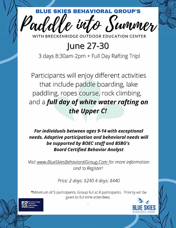Paddle Into Summer Course Sheet