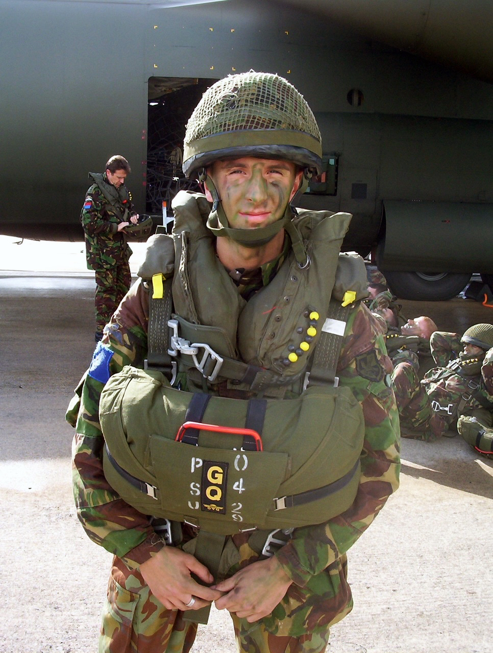 Jack serving as paratrooper in the British army