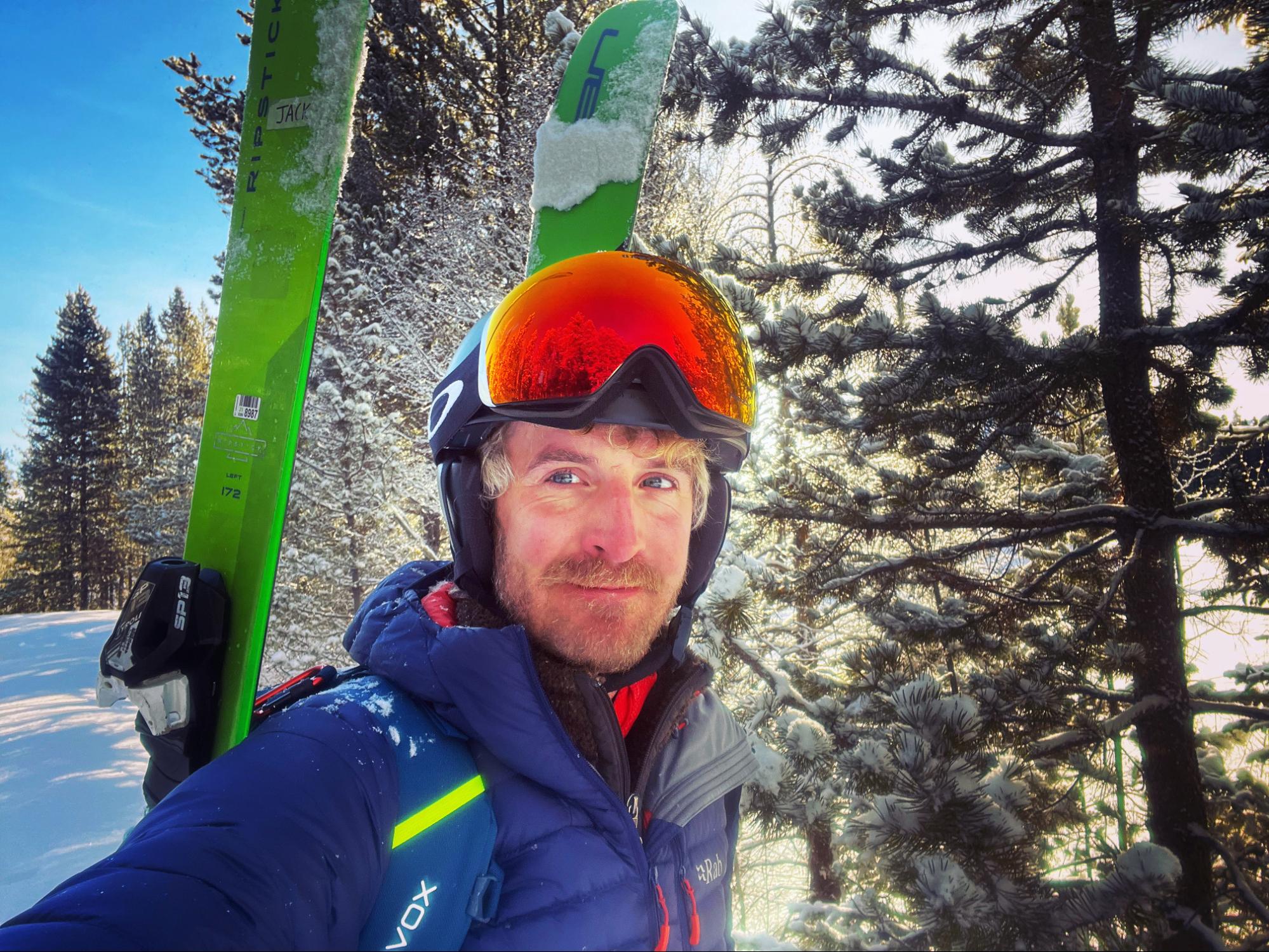 Jack skiing on a beautiful, sunny day in Colorado