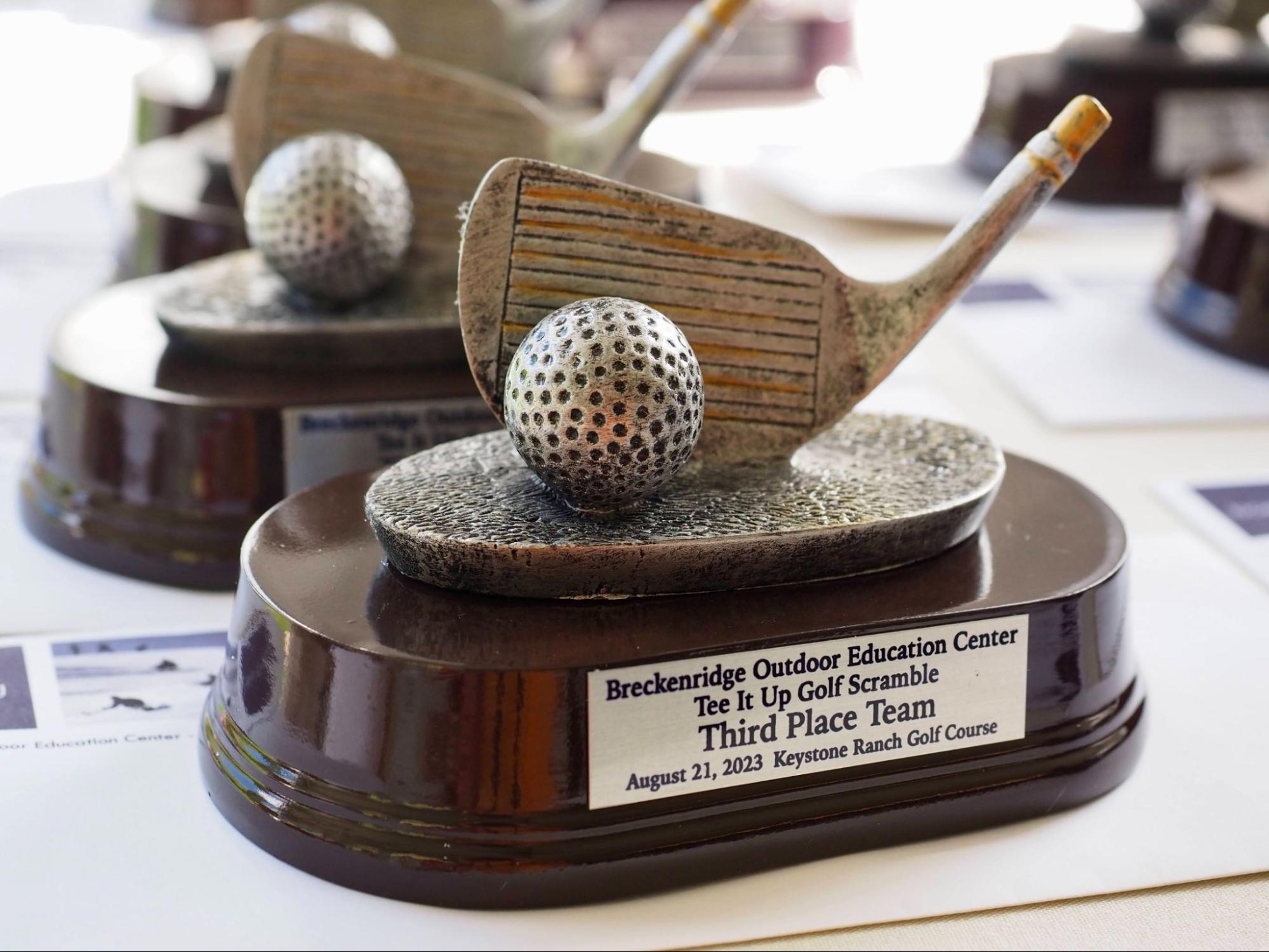 This year we added trophies to the prize for all of our competition winners. Trophies were given out for First Place Team, Second Place Team, Third Place Team, Men’s Longest Drive, Women’s Longest Drive, Men’s Closest to the Pin, Women’s Closest to the Pin, and Longest Putt.