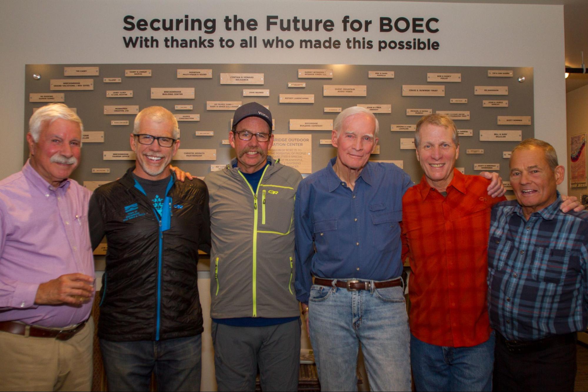 Aris Sophocles, Eric Mamula, Pete Joyce, Tim Casey and Gene Dayton at the grand opening of BOEC’s new HQ and staff housing building.