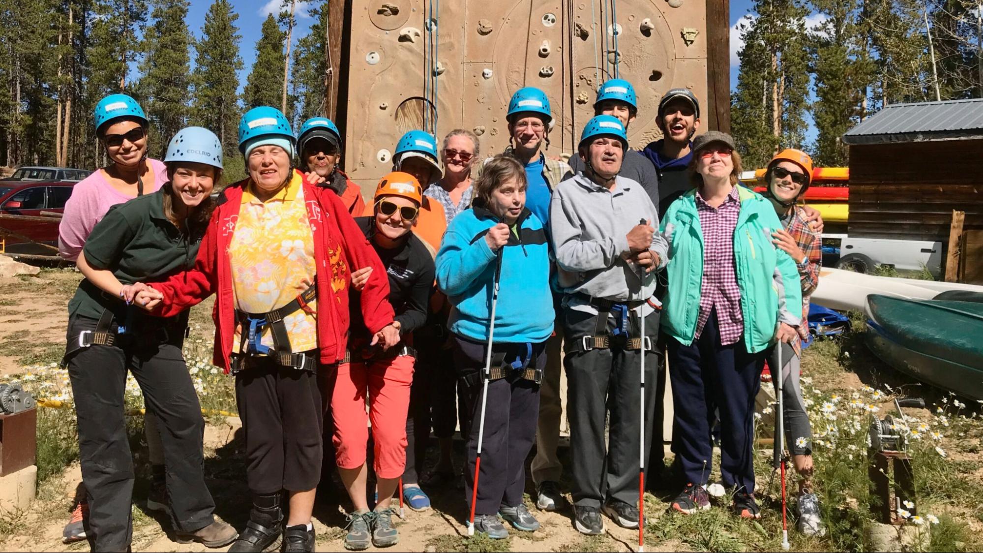 Rob (first back row from the right) and Sarah (first front row from the right in orange) with the Mind’s Eye Travel group enjoying the Colorado outdoors.