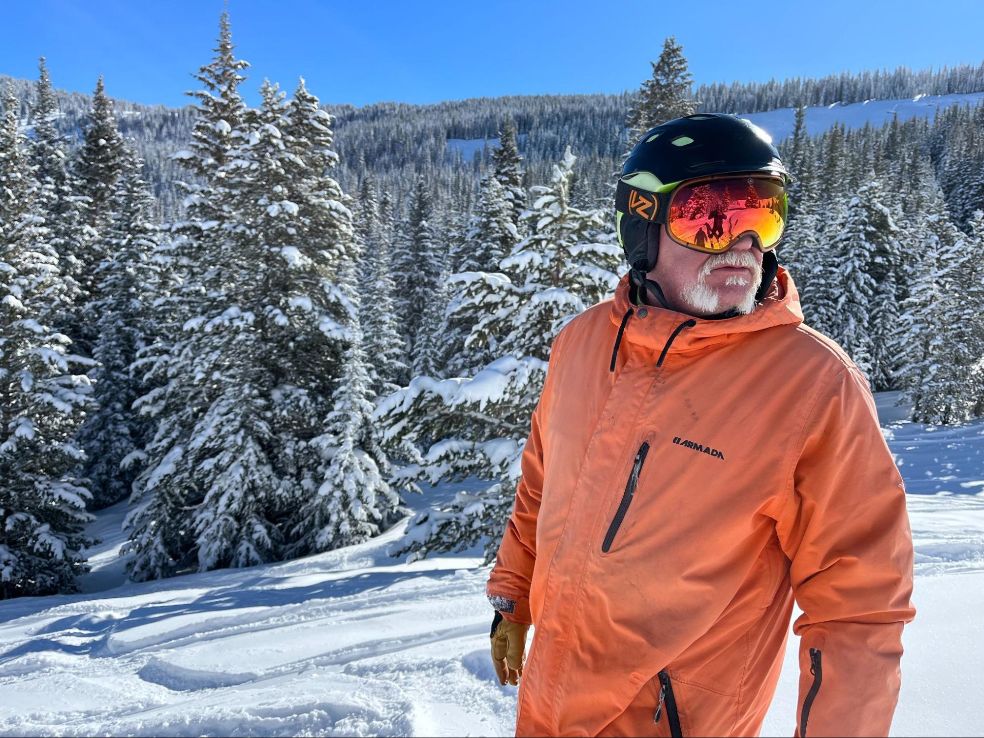 Trevor riding at Vail Ski Resort