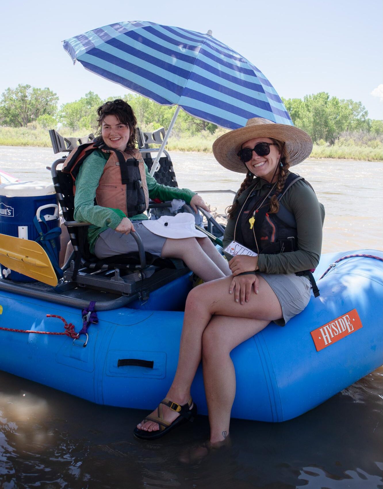 Steph, BOEC Intern Program Coordinator, and Jada, long-time BOEC participant ready for on water fun.