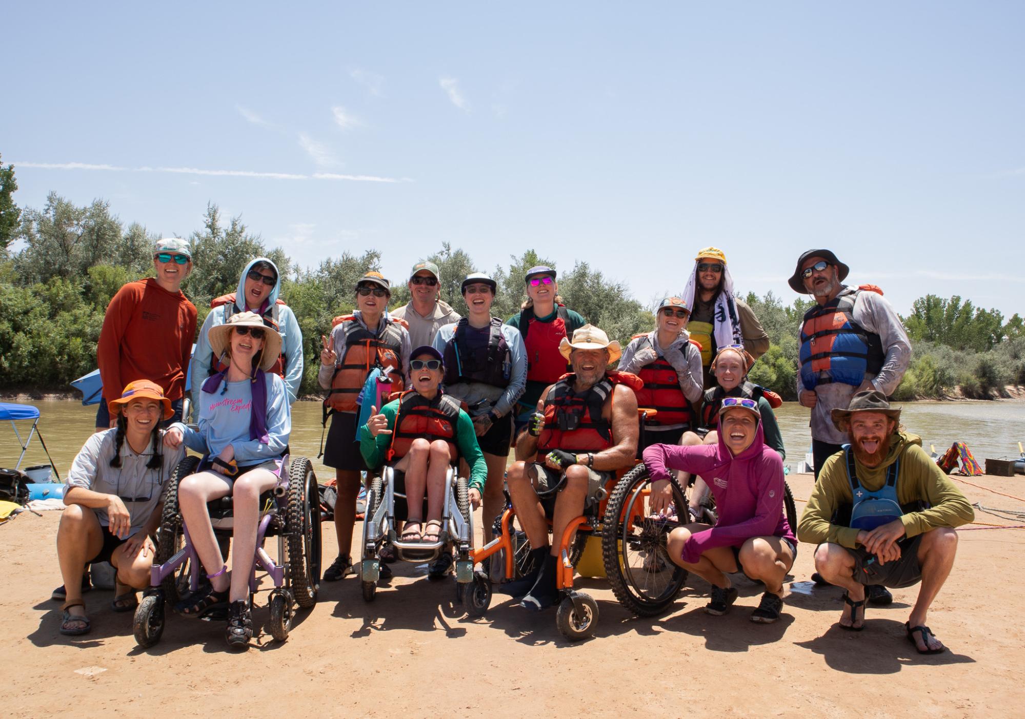 Ability360 participants enjoying their backcountry river adventure.