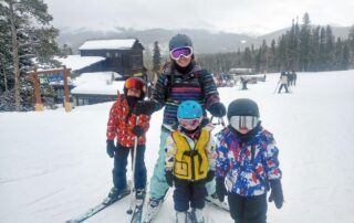 Brittany with her children Fletcher, Merrick, and Finely