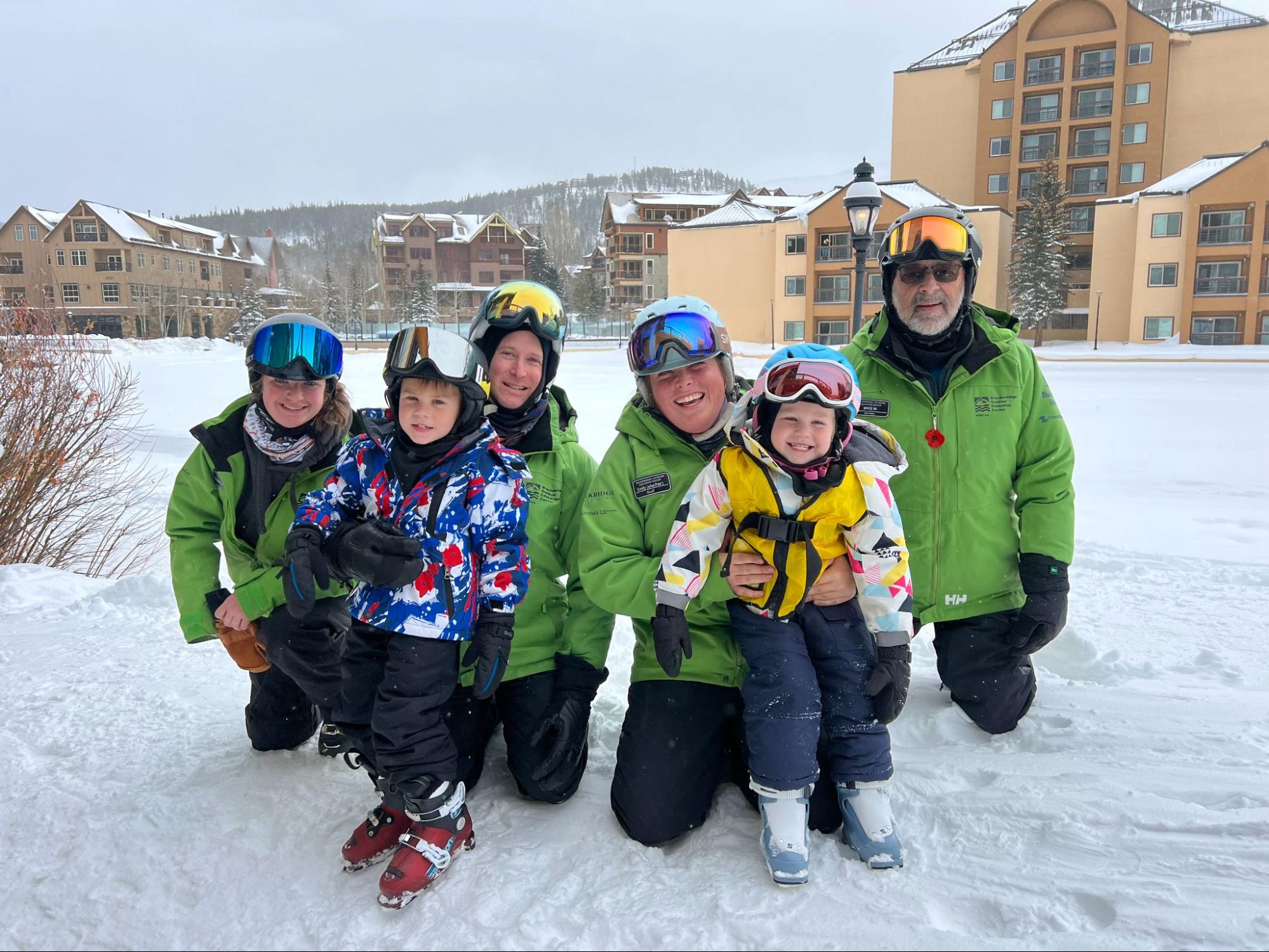 Merrick and Finley with their BOEC instructors.