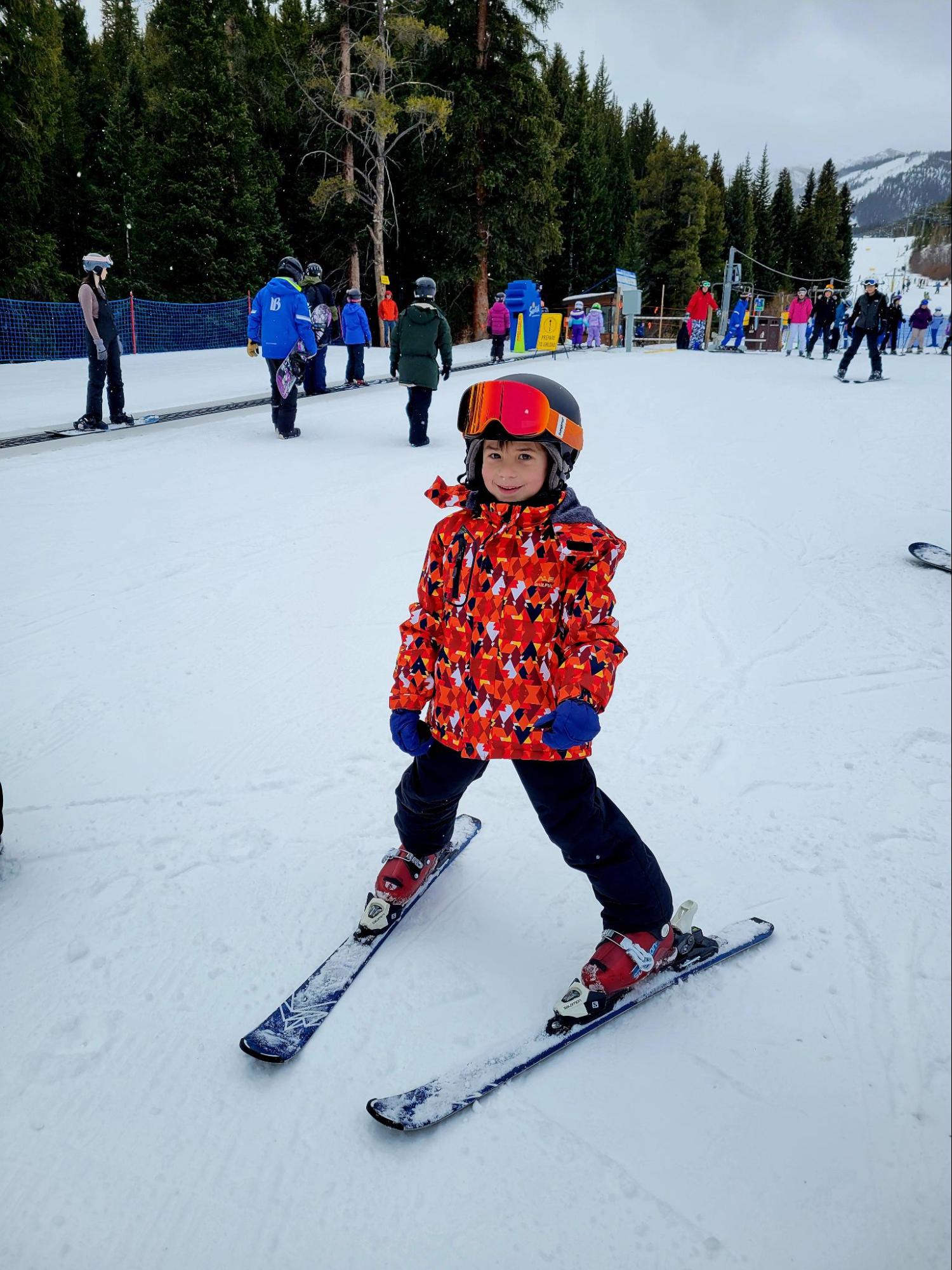 Fletcher took to skiing quickly.