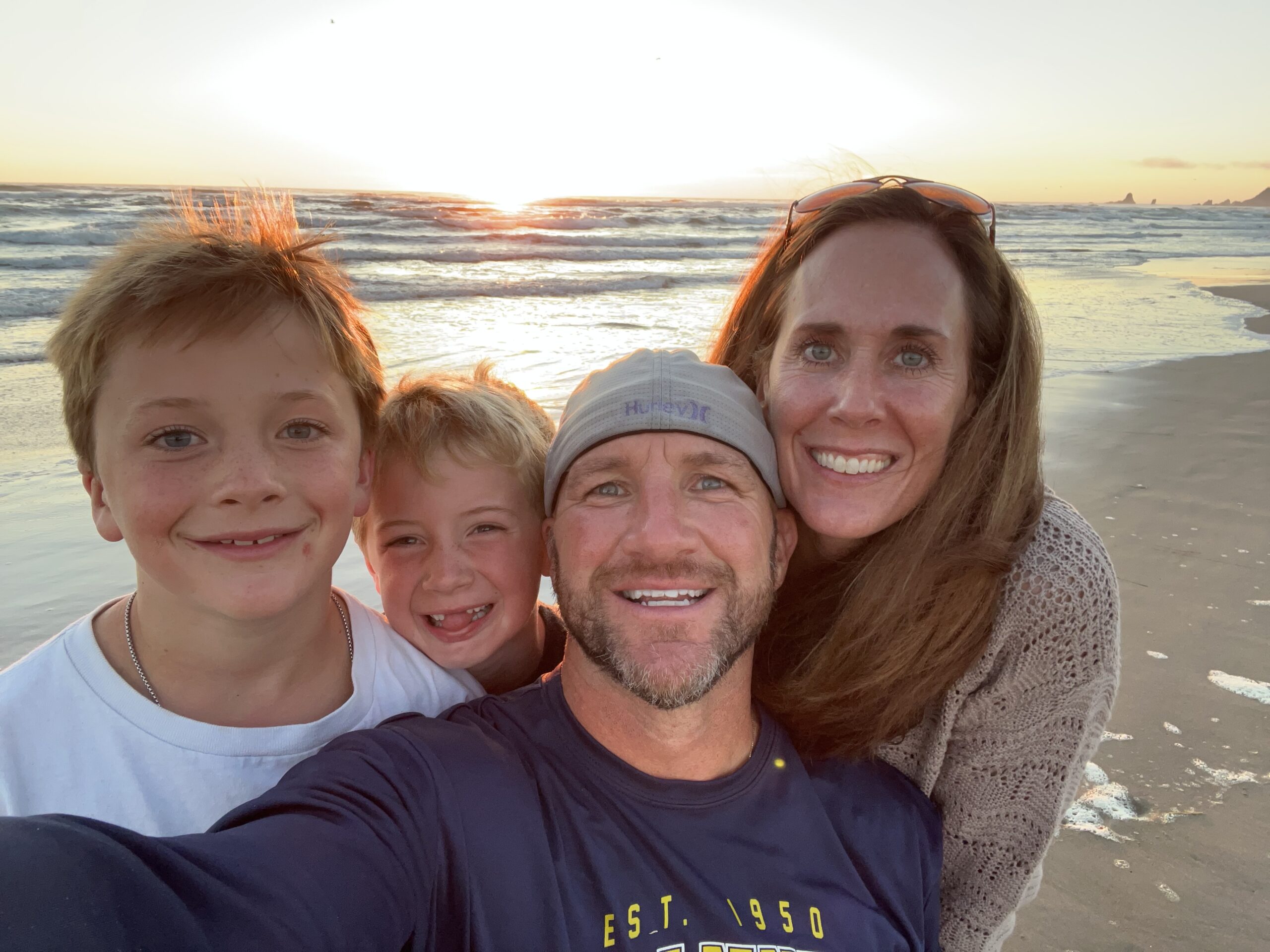 Board Member, Kristen Bennett, enjoying the beach with her family.