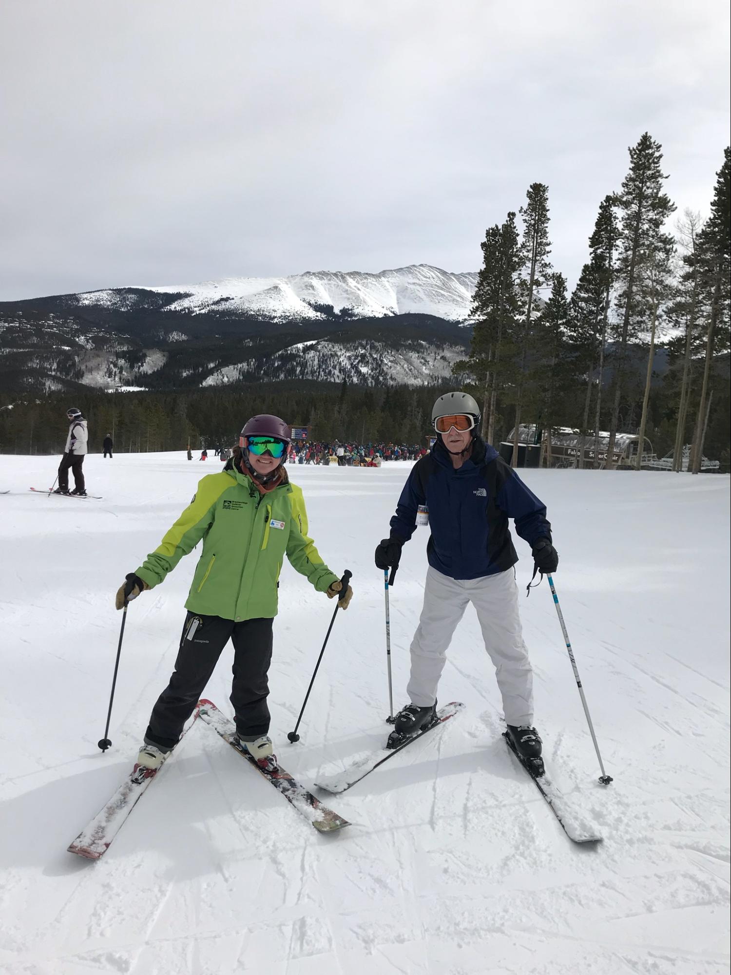 Kristen Bennett’s late father skiing with the BOEC.