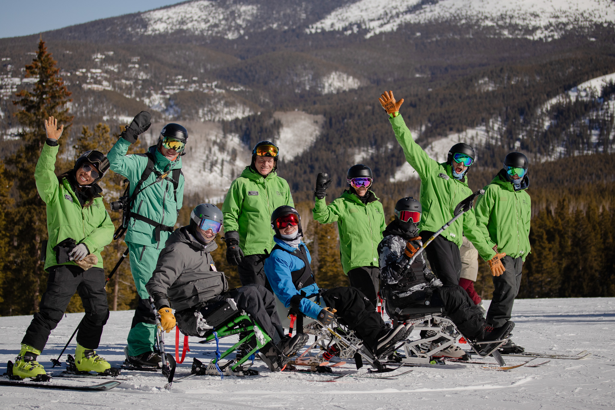 Mono-Ski Camp Participants at Breckenridge.